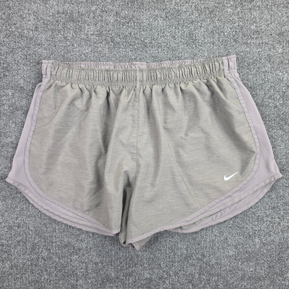 Nike Tempo Brief Lined Running Shorts Women's 2XL Dri-FIT Grey Heathered DB4487